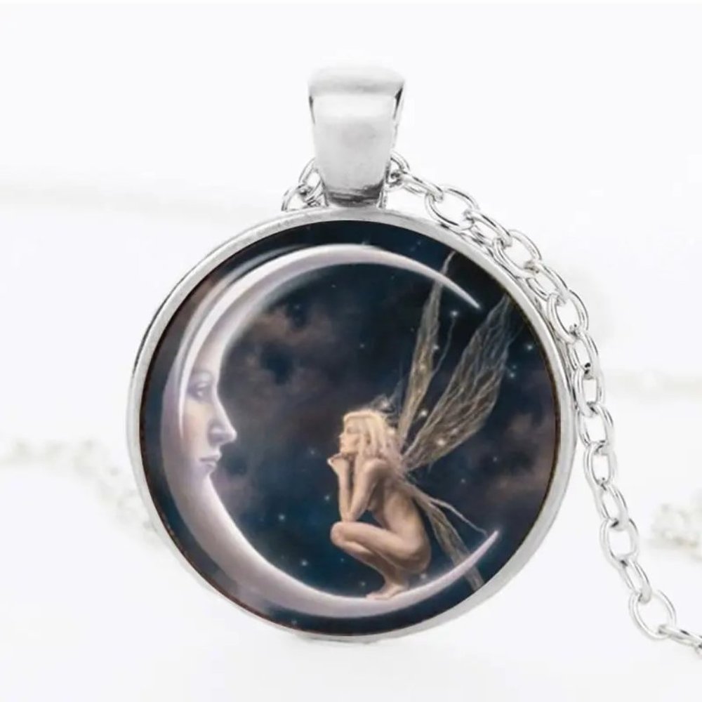 NEW!! Angel Accent Silver Necklace